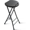 premium klapphocker bis 250kg belastbar tragbarer klappbarer faltbarer hocker mit tragegriff leichter langlebiger hocker mit rutschfeste fuesse fuer garten indooroutdoor schwarz 1 60cm hoehe