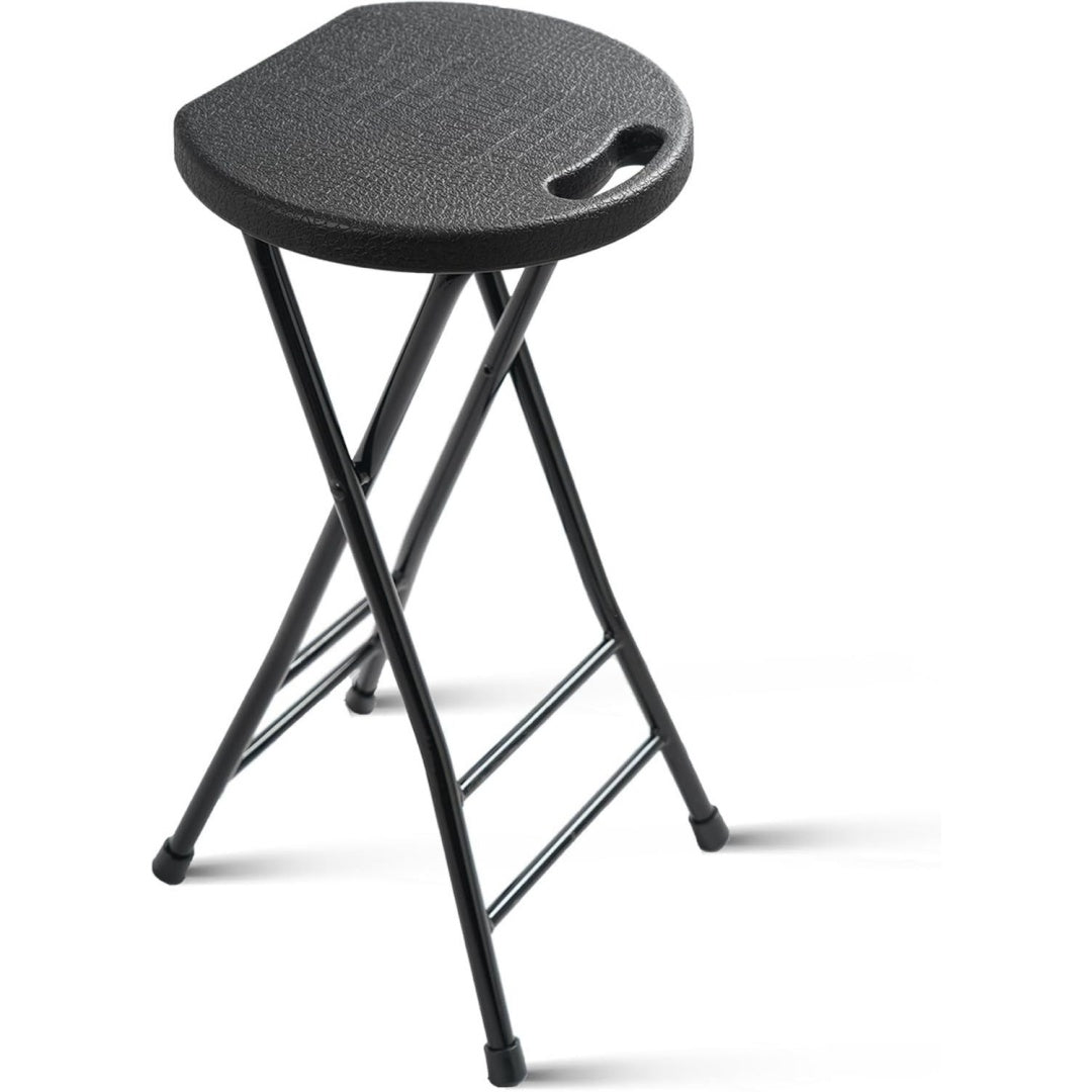 premium klapphocker bis 250kg belastbar tragbarer klappbarer faltbarer hocker mit tragegriff leichter langlebiger hocker mit rutschfeste fuesse fuer garten indooroutdoor schwarz 1 60cm hoehe