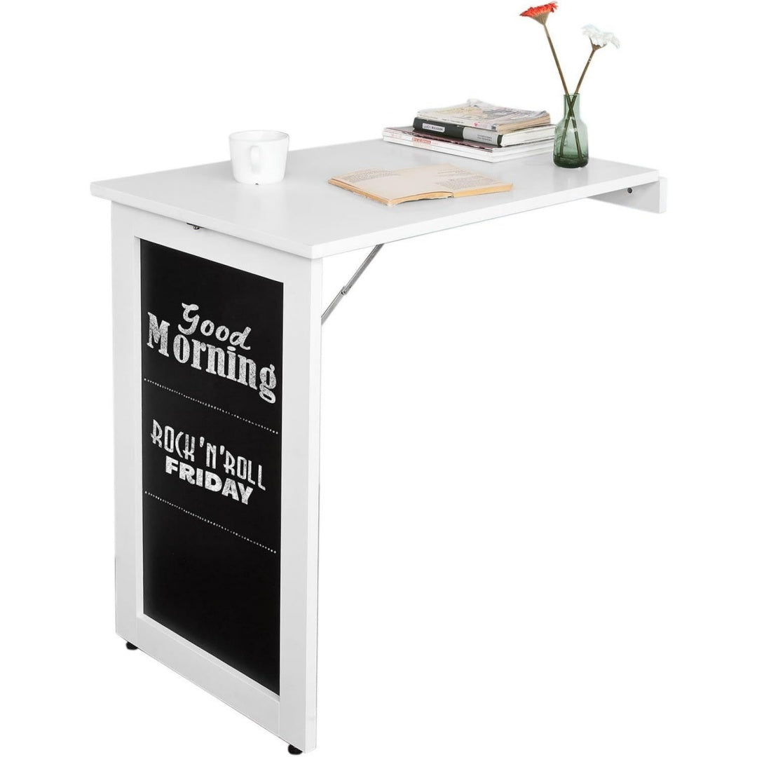sobuy wandklapptisch mit drop-leaf klappbarer esstisch mit memo-board platzsparender klapptisch fuer kueche buero und kleine raeume weiss 50cm x 75cm x 76cm fwt20-w