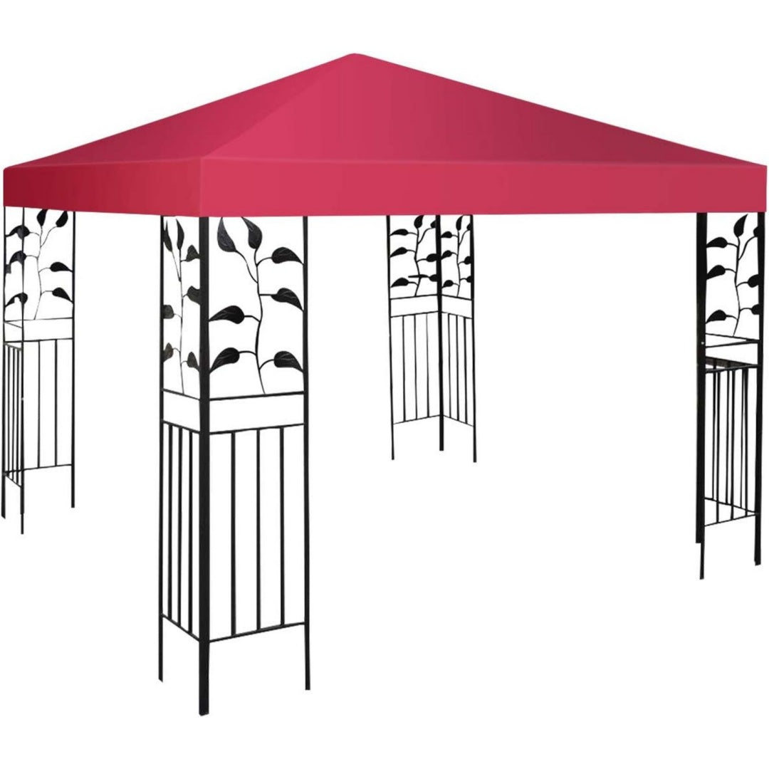 giantex ersatzdach pavillon 3x3m pavillondach wasserabweisend ersatzbezug dachbezug fuer garten pavillon pavillon abdeckung einzeldach weinrot