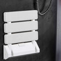 huole duschsitz klappbar wandmontage fuer senioren -duschklappsitz fuer wandmontage bis 150 kg - klappsitz dusche hochklappbar fuer die dusche stuhl 33 32 5 cm weiss