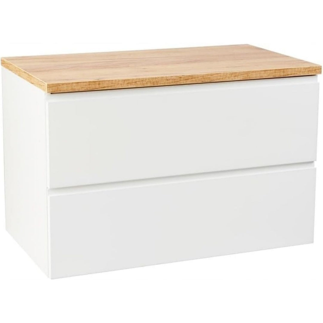 deftrans domodomo badezimmerschrank mit aufsatz 80 x 50 x 458 cm weisser schrank fuer waschtischaufsatz badezimmer-haengeschrank - badezimmerschrank mit eichenaufsatz