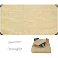 balkon sonnenschutz ohne bohren 130x850cm schattiernetz winddurchlaessig zaun sichtschutz mit kabelbinder und kordel fuer balkongelaender terasse gaerten - beige