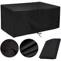 gartentisch abdeckung 250x110 schutzhuelle gartentisch 250x110x90cm abdeckplane fuer gartenmoebel schutzhuelle gartenmoebel abdeckhaube rechteckige wasserdicht winddicht anti-ultraviolett -schwarz 250x110x90cm