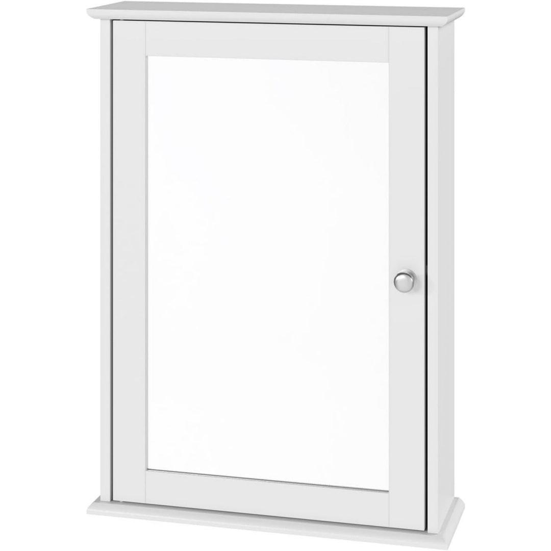 esituro spiegelschrank badspiegel haengeschrank mit tueren platzsparender wandschrank mit verstellbaren regalen badschrank weiss hoehe breite tiefe 42x585x12cm