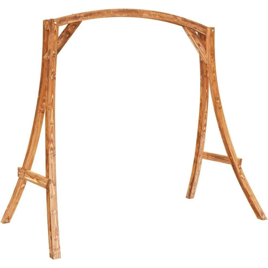 vidaxl bugholz schaukelgestell holzgestell gestell rahmen fuer hollywoodschaukel gartenschaukel schaukelbank schaukel teak-finish massivholz