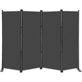 klappbar 4-teiliger raumteiler 203x183cm sichtschutz paravent grau innen paravent trennwand freistehend mit stabilen eisenfuessen fuer wohnzimmer schlafzimmer buero studio